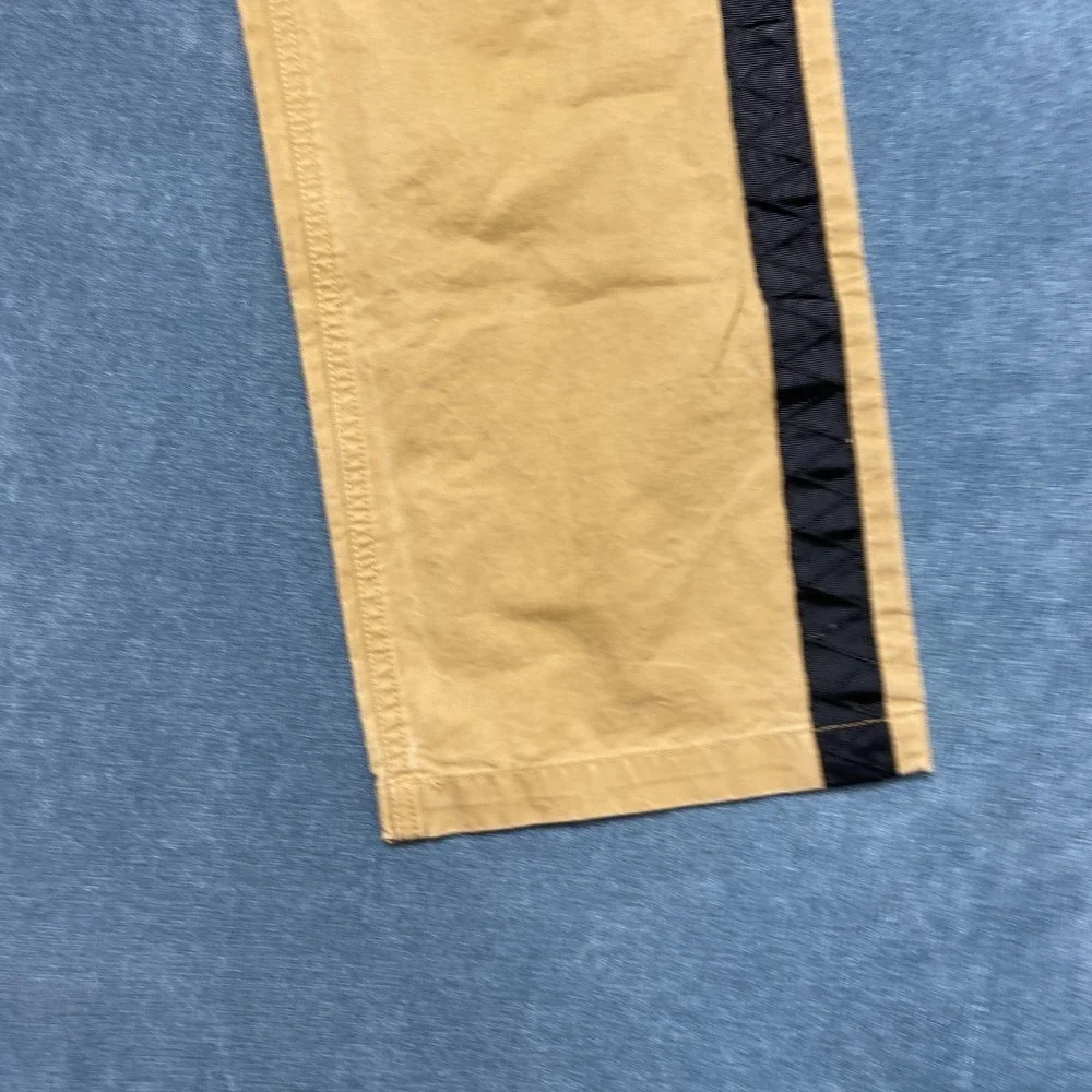 Fairplay All Is Fair Pants Mens 32 Beige Straight Leg Regular Fit Black Stripe